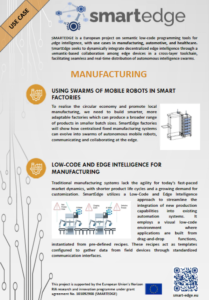 Factsheet about the Manufacturing use cases